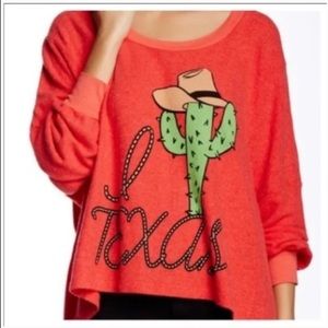 Wildfox I Love Texas Cactus Sweater| Sz XS